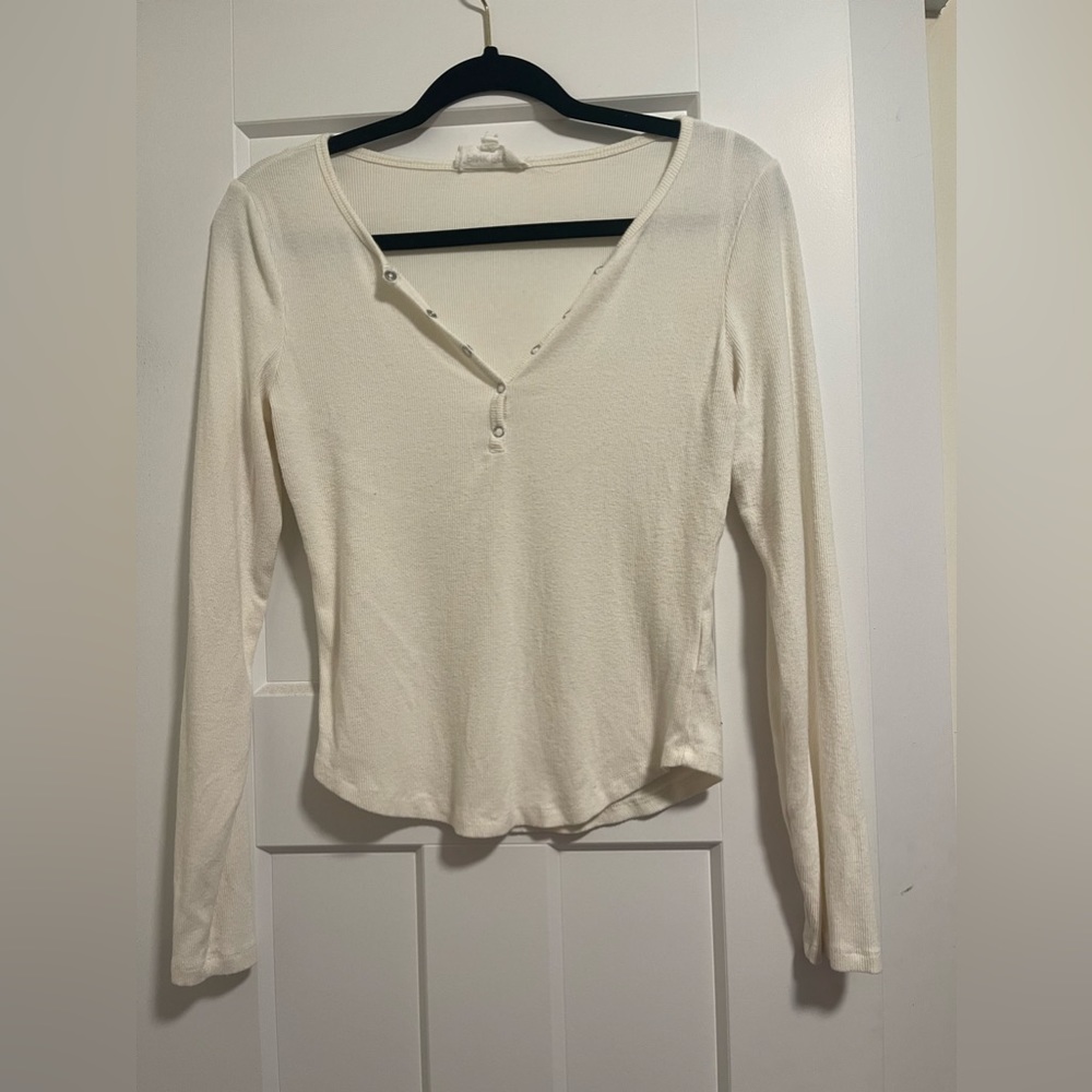 Basic Henley Long sleeve Top